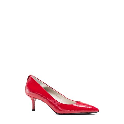 michael kors red suede kitten heel pump|michael kors high heel booties.